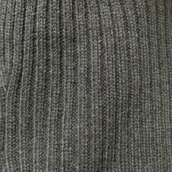 Nina Leonard Ribbed Turtleneck Sweater Top Black Size M Grommeted Lace Up Sleeve - Picture 8 of 10